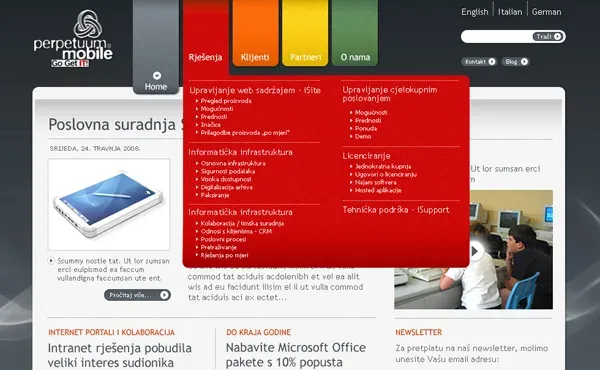 Perpetuum Mobile – web, pozivnice i kampanje