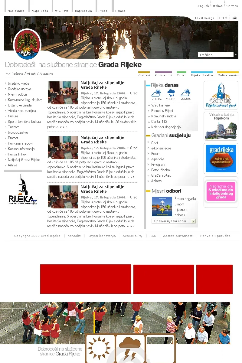 Grad Rijeka – službene web stranice