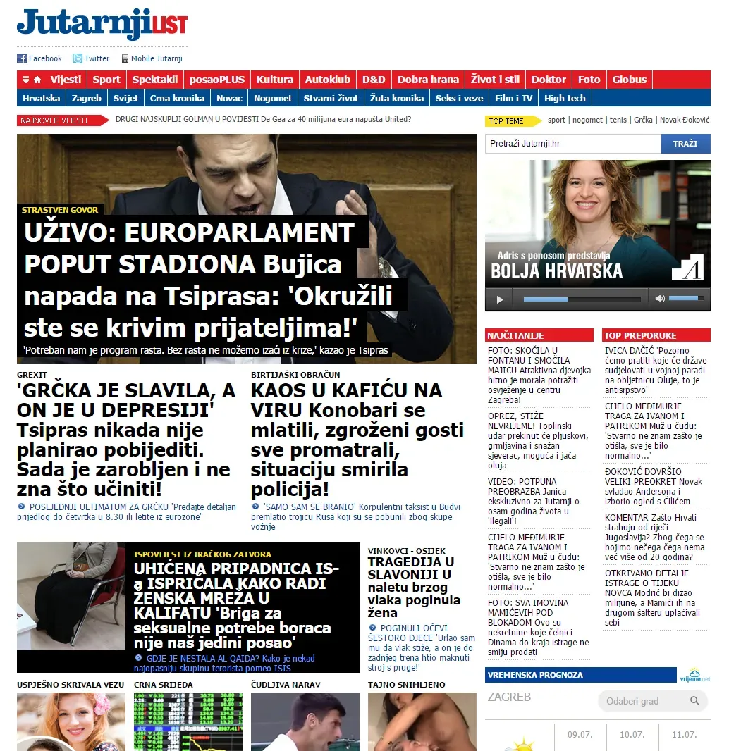 Jutarnji list – redizajn naslovnice — prikaz 2