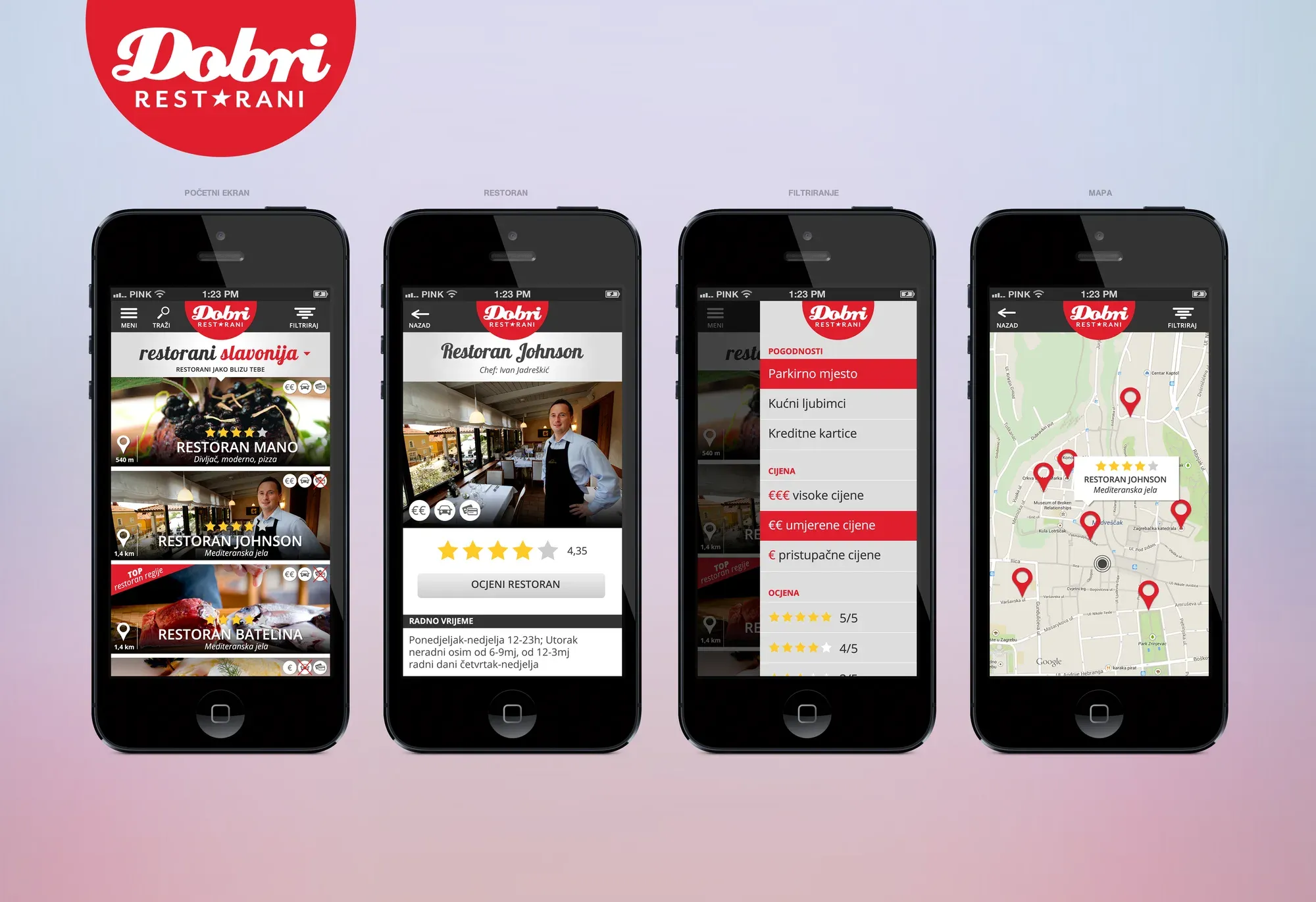Dobri restorani – mobilna aplikacija — prikaz 2